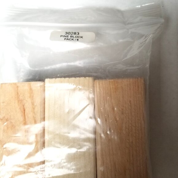 Pine Wood Craft Blocks Set of 6 Unfinished DIY Woodworking Carving - Picture 5 of 8